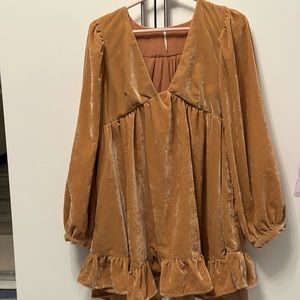 Free people velvet dress small petite